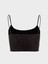 Ince Askılı Payetli Crop Bluz - Siyah 3