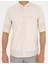 Erkek Bej Slim Fit Keten Görünümlü Gömlek 50252491-VR011 6
