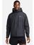 Running Storm Fit Windrunner Hoodie Jacket Erkek Su Itici Kapüşonlu Reflektörlü Yürüyüş Koşu Ceketi Siyah 1