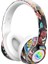 L750 Bluetooth Kulaklık LED Işıklı Serin Graffiti Kulaklık Kulaklık Desteği Tf Kart / Cep Telefonu Bilgisayar Dizüstü Bilgisayar Için 3.5mm Ses Kablolu - Beyaz (Yurt Dışından) 1