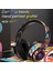 L750 Bluetooth Kulaklık LED Işıklı Serin Graffiti Kulaklık Kulaklık Desteği Tf Kart / Cep Telefonu Bilgisayar Dizüstü Bilgisayar Için 3.5mm Ses Kablolu - Beyaz (Yurt Dışından) 2