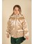 04-08 Yaş Kız Çocuk Camel Renk Kapitone Cepli Mont 2