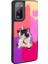 Storepgs Galaxy S20 Fe Kılıf Parlayan Kabartmalı Ikonik Figürlü Amas Silikon Kapak-Pembe 3