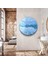 Travertine Stone - Azure Yuvarlak Cam Tablo 2