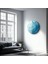 Blue Paint Waves Yuvarlak Cam Tablo 5