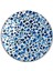 Blue Terrazzo | Yuvarlak Cam Tablo 1