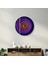 Purple Swirl Yuvarlak Cam Tablo 2