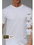 Erkek Süprem Bisiklet Yaka Beyaz T-Shirt 947 3'lü Ekonomik Paket 1
