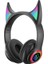 STN25 Çocuklar Devil Ears Kulaklık Hd Mikrofonlu Kablosuz Kulaklıklar Rgb Işık Katlanır Kulaklık Desteği 3.5mm Ses Kablosu Kablolu Bağlantı-Siyah (Yurt Dışından) 1