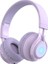 BT06C LED Işıklı Katlanır Kablosuz Kulaklık Bluetooth Kulaklık Müzik Listeleme/film Izleme Için Hi-Fi Stereo Ses Kulaklık-Mor (Yurt Dışından) 1