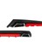 Subaru Impreza 2007-2011 Kırmızı Krom Kare Egzozlu Difüzör Mat Siyah 1