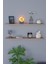 Dekoratif Uçan Duvar Rafı 2 Adet Gizli Monteli Raf Oval Kesim 80X18 cm 2