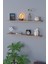 Dekoratif Uçan Duvar Rafı 2 Adet Gizli Monteli Raf Oval Kesim 80X18 cm 3