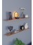 Dekoratif Uçan Duvar Rafı 2 Adet Gizli Monteli Raf Oval Kesim 80X18 cm 4