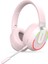 L850 Kulak Üstü Kablosuz Bluetooth 5.1 Kulaklık Rgb Işık E-Spor Oyun Kulaklığı Desteği Tf Kart-Pembe (Yurt Dışından) 1