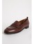 Br 04037 Gerçek Deri Kadın Loafer Taba 4
