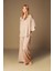 Saten Pijama Takım Gömlek Pantolon 2'li Set LP1528 Vizon 2