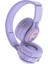 BT06+KATLANIR Kulak Üstü Kulaklık Sevimli Kablosuz Bluetooth Mikrofonlu Çocuk Kulaklığı LED Açık Mor (Yurt Dışından) 1