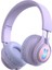 BT06+KATLANIR Kulak Üstü Kulaklık Sevimli Kablosuz Bluetooth Mikrofonlu Çocuk Kulaklığı LED Açık Mor (Yurt Dışından) 2