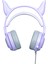 SY-G25 Devil Ears Tasarım Rgb Aydınlatma Kablolu Kontrol Oyun Kulaklık 3D Çevresel Ses Oyun Kulaklığı Hd Mikrofonlu-Mor (Yurt Dışından) 4