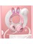 Ke-01 Sevimli Tavşan Kulak Katlanabilir Kulaklık Stereo Müzik Kablosuz Bluetooth Mikrofonlu Kulaklık-Mor (Yurt Dışından) 2