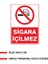 Sigara Içilmez Yapışkanlı Folyo Sticker 10 x 15 cm Uyarı Levhası 1