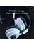 Ke-29 Kulak Üstü Kablosuz Bluetooth Kulaklık Rgb Işıklı Oyun Müzik Mikrofonlu Kulaklık-Mavi (Yurt Dışından) 4