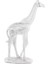 Mermerli Beyaz Zürafa Resim Obje 25X10X41CM 1
