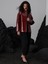 Zeytin Çekirdeği Oversize Ceket - Bordo 2