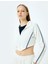 Uzun Kollu Şerit Detaylı Fermuarlı Crop Sweatshirt 1
