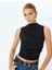 Asimetrik Hafif Dik Yaka Drapeli Slim Fit Kolsuz Bluz 2