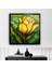 Vitray Görünümlü Sarı Çiçek Cam Tablo | , Dekoratif, Ofis, Mutfak 5