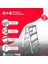 Safir Serisi 4+4 Basamaklı Çift Çıkışlı Galvanizli Profil Merdiven (Ev, Bahçe, İşyeri İçin Uygun) 1