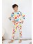 Erkek Çocuk Baskılı Interlok Kumaş Uzun Kollu Pijama Takımı 2