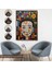 canvas Serie Renkli Çiçek Yüzlü Kadın TABLOSU-8019 4