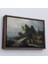 canvas Serie 19. Yüzyılın Başları Köprülü Fransız Köy Okulu Manzara TABLOSU-7015 2