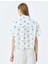 Pamuklu Çiçek Desenli Kısa Kollu Gömlek 4