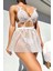 Hotflirt Nightlight 3616 Yıldız Desenli Beyaz Mini Gecelik - Beyaz - S-M 1
