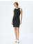 Soluk Efektli Pamuklu Kolsuz Bisiklet Yaka Slim Fit Mini Kalem Elbise 3