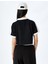 Polo Yaka Renk Bloklu Crop Kısa Kollu Tişört 4