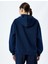 Kapüşonlu Kolej Nakışlı Oversize Fermuarlı Sweatshirt 4