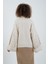 Krem Balıkçı Yaka Geniş Kol Kazak 4