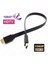 Yüksek Kalite Full Hd 1080P Flat Yassı HDMI Kablo - 50CM 3
