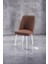 Şık ve Modern Vento Mutfak/salon Sandalyesi - Metal Beyaz Ayak - Jerika Kumaş 1