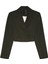 Vatka Detaylı Crop Blazer Ceket Haki 2