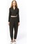 Vatka Detaylı Crop Blazer Ceket Haki 3