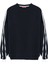 Kolları Şerit Detaylı Sweatshirt Lacivert 2