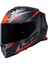 Storm 2 Racer Turuncu Kapalı Motosiklet Kaskı Siyah Camlı 1