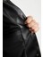 Su İtici Slim Fit Çıtçıtlı Mont Dar Kesim Suni Deri Gömlek Yaka Cepli D6589AX25SP 5