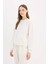 Regular Fit Bisiklet Yaka Kalın Basic Düz Sweatshirt D6645AX25SP 3